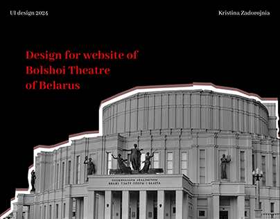 UI Design for website of Bolshoi Theatre of Belarus