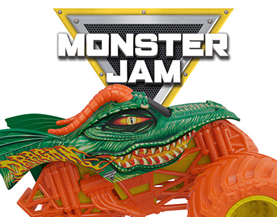 MonsterJam Dragon Playset Box Art and instruction sheet