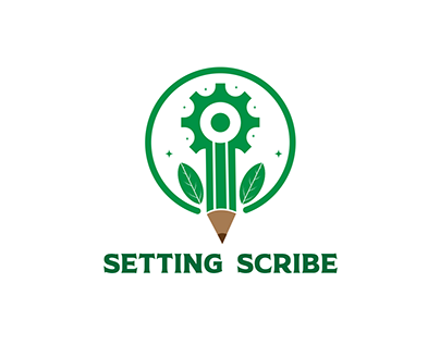 Setting Scribe Logo Design.