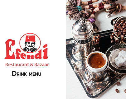 Drink menu for turkish restaurant