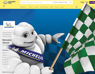 Michelin ı Diseño para tienda Oficial Mercado Libre