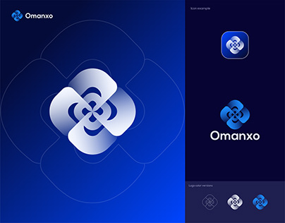 Omanxo, Logo, Logo design, Tech, Technology