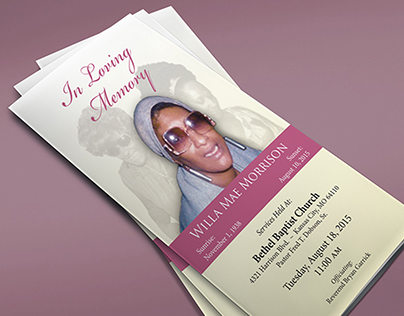 In Loving Memory – Custom Funeral Program