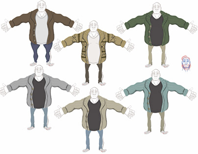 Clothes, animation, preproduction, character design