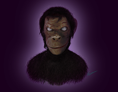 Monkey concept art From Zbrush