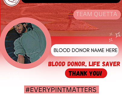 Appreciation instagram post for blood donors/TBH