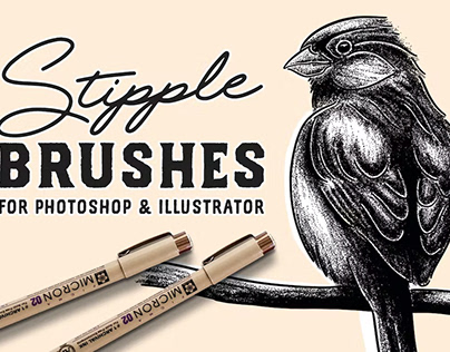 FREE Stipple Brush Set for Photoshop and Illustrator