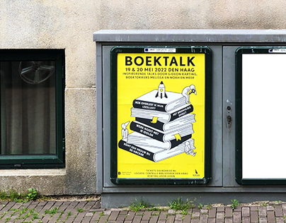 Poster design for Boektalk - Illustration