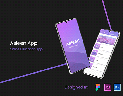 Asleen Education App UI