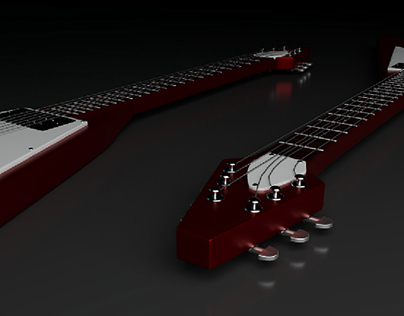 guitar 3d Modelling