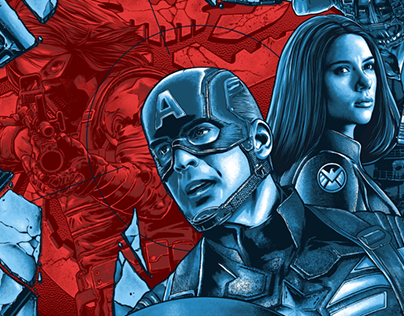 Captain America: Winter Soldier Screen-Print
