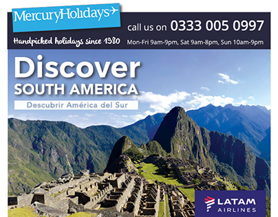 Mercury Holidays eNewsletter: South America