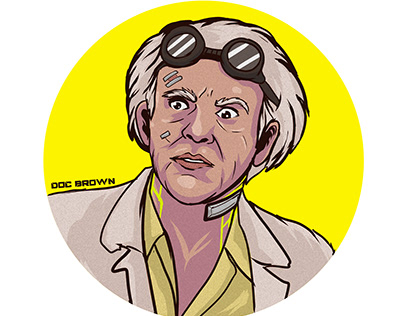 Doc Brown back to the future fanart