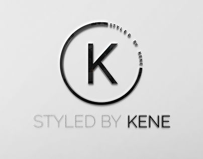 Styled by kene || Hair stylist logo