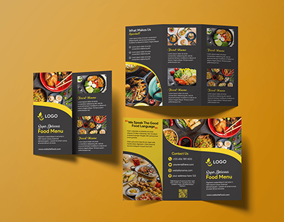 Tri-Fold Food Brochure Design