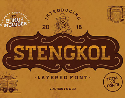 Stengkol - Free Vintage Slab Serif Font