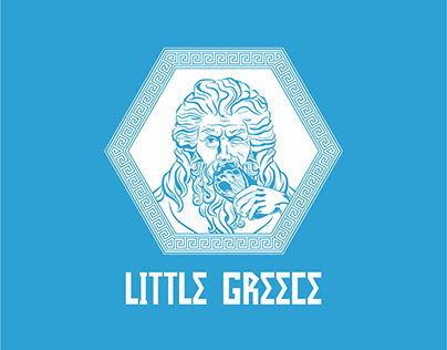 Логотип с иллюстрацией для Греческого Ресторана
