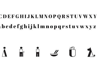 Pictograms inspired by Abril Fat Face font