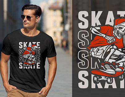 Skateboard t shirt design