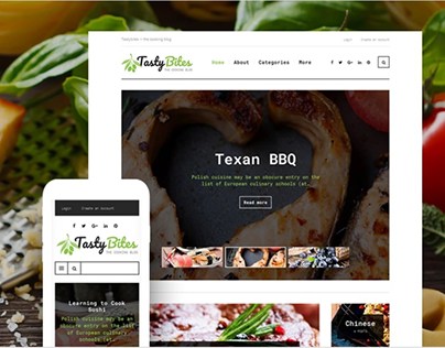 TastyBites - Recipe & Food Blog WordPress Theme