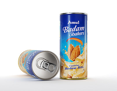 Amul Badam Shaker Can Product modeling