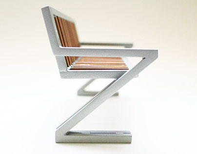 Urban space furniture - city bench