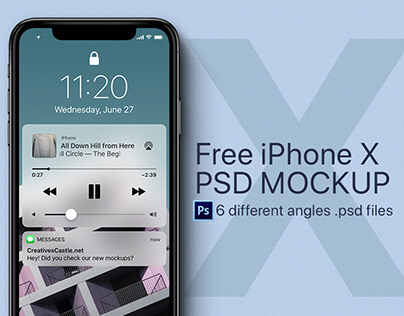 Free iPhone X PSD Mockup