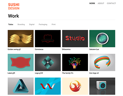 Portfolio website for graphic design studio