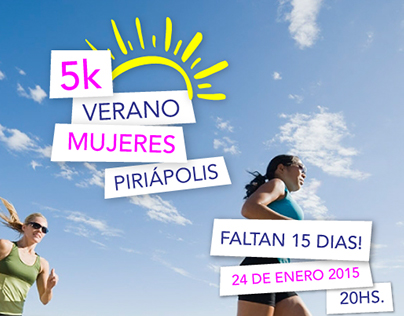 5k Verano Mujeres - Piriapolis 2015 | Afiche