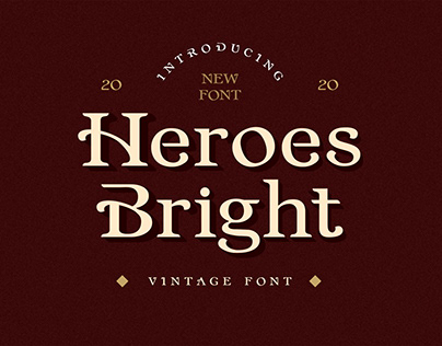 Project thumbnail - Heroes Bright - Vintage Font