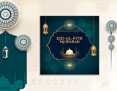 Eid Card Or Social Media Post Design Template