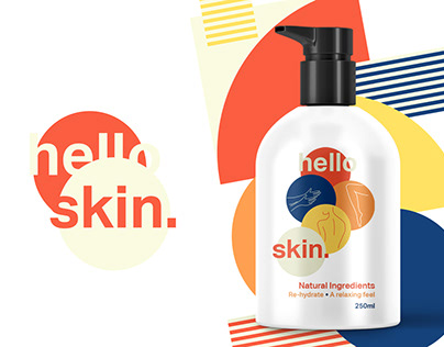 Branding concept for a skin care (lotion) Hello Skin.