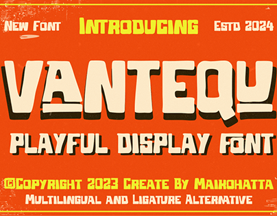 Vantequ - Playful Display Font
