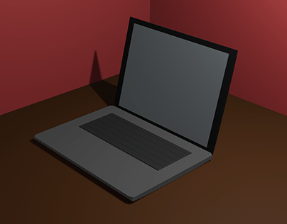 Laptop 3D model based of the Macintosh computer