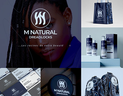 Logo + Brand Identity Designs for M Natural Dreadlocks