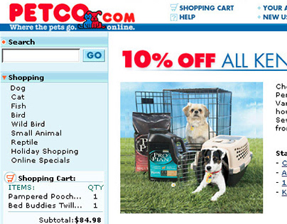 Petco.com 2005 Website Redesign