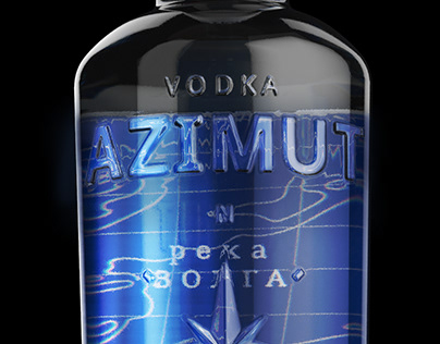 3d visualition of vodka bottle