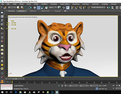 cartoon Tiger Head Model