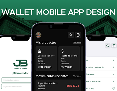 Wallet Mobile App Design by Jarov Dávila