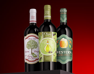 olive oil bottles design food packaging design