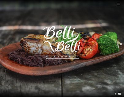Website design & build - Belli Belli Gastrobar, Brazil