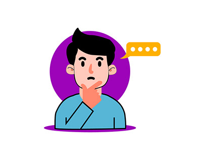 Character Thinking SMS Animation