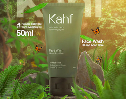 Product Manipulation Design Ads | KAHF - Face Wash