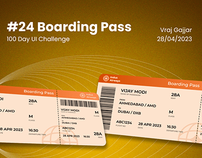 100-Day UI Challenge Day-24 | Boarding Pass