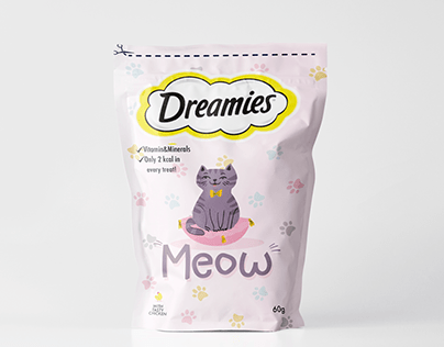Dreamies Cat Award Food Packing Design