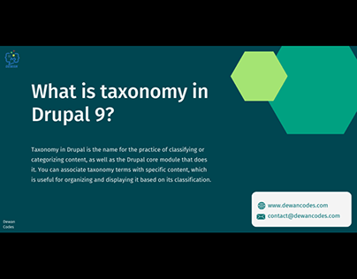 What is taxonomy in drupal 9?