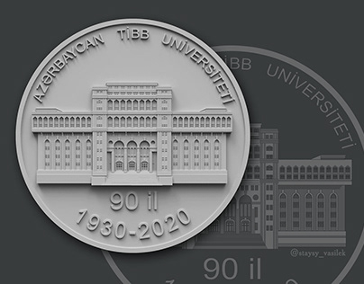 Azerbraycan TIBB Universiteti. Bas-relief for medal