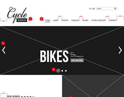 Cycle World Website Wireframe