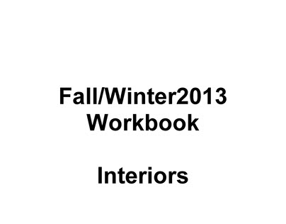 Fashion Trend Workbook: Homeware AW13
