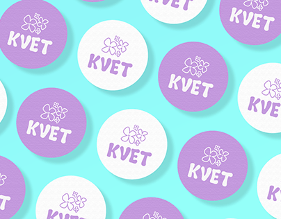 Logo "Kvet" for flower boutique